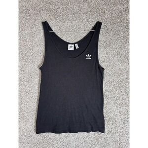 Adidas Women's Training Tank Top Size XS Black Logo Scoop Neck Casual Whimsygoth